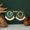 Pendientes de Borla de Carrillón Étnico Más Vendidos en Comercio Exterior para Mujeres, Pendientes de Estilo Exótico Exagerado Retro, Joyería para Orejas de Pedrería Brillante