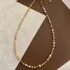 Collar Original de Diseñador con Piedra Natural y Perlas de Agua Dulce, con un Toque de Lujo Ligero y Gama Alta, Cadena para Clavícula de Nicho que No se Desvanece