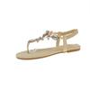 Sandalias de Playa con Pedrería Estilo Hada Moda de Exterior 2026 Verano Nuevas Sandalias Planas de Cuña Estilo Romano para Mujer