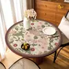 Novo Jogo Americano Redondo para Mesa de Jantar Estilo Chinês, À Prova de Óleo, À Prova d'Água, Toalha de Mesa de Couro Lavável, Luxo Leve, Sensação de Alta Qualidade, Protetor de Superfície de Mesa