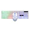 En stock, juego de teclado y ratón T350, colorido y luminoso, para oficina, con cable USB, venta al por mayor