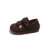 Outono de 2026 Vintage Fosco Sapatos de Couro Estilo Floresta para Menininhas Sapatos Macios para Bebês Caminhada Sapatos Individuais Infantis Atacado