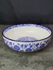 Cuenco de Porcelana Azul y Blanco para Pescado en Escabeche y Col, Cerámica Grande para Sopa, Recipiente Grande de Cerámica para Sopa Casero, Cuenco para Fideos, Recipiente para Pescado Hervido, Recipiente para Ensaladas Frías de Buffet, Cuenco para Fideos de Arroz
