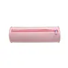 Bolsa cilíndrica de silicona para lápices, Bolsa de lápices portátil, Bolsa de almacenamiento de maquillaje con cremallera, Bolsa para lápices de estudiante con logo imprimible