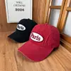 Gorra de Béisbol Lavada Estilo Coreano para Mujer, Bordado de París para Primavera y Otoño, Aspecto Vintage, Adelgazante, Gorra de Pico Versátil, Moderna