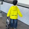 Chaqueta cortavientos para niño, chaqueta con capucha infantil de otoño, nuevo y elegante abrigo de primavera y otoño 2026 para niños pequeños