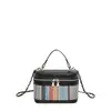 Bolsa Caixa com Corrente Fashion 2026 Novo Estilo Texturizada Versátil Bolsa de Ombro para o Dia a Dia Bolsa de Mão Listrada Bolsa Transversal Casual