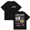 Rapper Melendi Tour 2025 Merch del Álbum Camiseta para Hombre Vintage Gótica de Algodón Y2K para Hombre