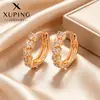 Argolas de Orelha Russas Xuping Transfronteiriças Cor 18K com Incrustações de Diamante, Joias de Luxo Leve de Alta Qualidade para Mulheres (Atacado)