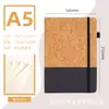 En Stock Textura de Algodón y Lino Transfronterizo Cuaderno con Correa A5 Personalizado Journal de Empalme de Corcho Ecológico Cuaderno Planificador A6