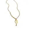 Acero de Titanio Color Duradero Nuevo de Gama Alta Lujo Accesible Collar para Mujer Barra de Oro Estilo Popular Colgante Elegante Firmado Superior Cadena de Clavícula Tendencia