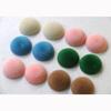 Parche de media pastilla de felpa con flocado de color coreano, accesorios de resina para bricolaje, pendientes, pinza para el cabello, funda de teléfono, material al por mayor