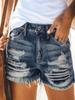 Amazon Aliexpress Eaby Exportação Europeia e Americana Shorts Jeans Rasgado de Cintura Alta Hot Pants Feminino