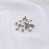 Accesorios de joyería DIY, pequeñas cuentas cuadradas sueltas, cuentas lisas sólidas, color oro de 14k, cuentas cuadradas hechas a mano
