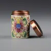 Latas de Chá Cerâmica Esmaltada Mini Caixa de Chá Tampa de Lata Latas Seladas Doméstico Viagem Conjunto de Chá Latas de Chá Portáteis Pequenas