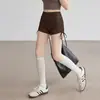 Verano 2026 Nuevos Shorts de Fitness para Yoga con Cordón de Cintura Alta Ajustados Pantalones Deportivos de Running para Yoga para Mujer de Tres Cuartos