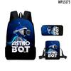 3D Novo Produto Robô Espacial Astro Bot Mochila Escolar Mochila Estudante do Ensino Fundamental e Médio Bolsa Mensageiro Estojo