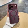 Capa Magnética de Celular em Acrílico Azul Geleira 18PRO Vinho Borgonha Case Magnético para Celular Borgonha