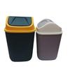 Cubo de basura abatible cuadrado con anillo de presión, tubo sanitario con tapa triangular, cubo de basura, tubo de almacenamiento para el hogar, venta al por mayor RS-4988