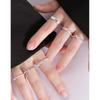 1284 Estilo Coreano INS Nicho Diseño de Lujo Ligero Anillo Estrella Ajustable Plata Esterlina S925 Anillo de Mujer