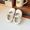 Zapatos Mary Jane de corte bajo para niñas, zapatos pequeños de piel, nuevos de verano 2026, transpirables, para niños pequeños, estilo princesa, sencillos, de un solo color, zapatos de princesa