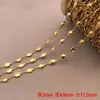 Acero Inoxidable Vacío Chapado en Oro Cadena Lateral Clip Cadena Tubular Clip Cadena Cruzada Cadena de Perlas Pulsera DIY Collar Accesorios de Joyería