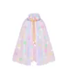 30 Luces Capa de Elsa Capa Luminosa Ropa de Rendimiento Navideño para Niños Malla de Doble Capa Luz LED Traje de Niña