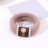 Anillo para Toalla Funda de Cuero Goma para el Cabello de Mujer para Cola de Caballo Alta Estilo Coreano Banda de Goma sin Costuras Cuerda para el Cabello Gruesa Simple Alta Elasticidad