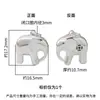 Colgante de Elefante Auspicioso de Plata de Ley S925 Chapada en Plata Lisa Seiko Cadena de Clavícula para Collar DIY Accesorios de Joyería de Plata