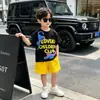 Conjunto Ligero de Verano para Niños 2026 Nuevo Conjunto Casual de Verano para Niños con Mangas Cortas y Shorts Atuendo de Dos Piezas Moderno