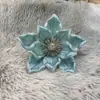 Decoraciones de Flores de Navidad Accesorios Hechos a Mano para Árbol de Navidad Flores de Simulación Flores de Navidad Modernas y Sencillas Decoración del Hogar Flores de Navidad
