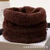 Novo Cachecol de Cashmere Espesso e Quente de Inverno, Protetor de Pescoço Macio, Cobertura de Pescoço de Cor Pura, Cachecol Macio de Pelúcia Amigo da Pele