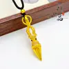 Tienda de Oro Mismo Estilo Alta Retención de Color Oro Arena Antigua Vajra Pestle Colgante Incrustado de Diamantes Nuevo Colgante Vajra Pestle de Herencia China