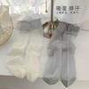 Meias de Seda de Cristal Femininas de Verão, Meias de Cano Médio, Leves, Respiráveis, Versáteis, Meias College Estilo Ins, Indústria de Meias de Zhuji