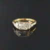 Anel Quadrado de Diamante Criativo Estilo Ins Mais Vendido Transfronteiriço Joia Simples Europeia e Americana para Mulheres r7721