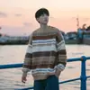 Suéter de Natal Fair Isle para Homens, Estilo Retro Japonês, Marca Trendy Vintage Grossa Roupa Íntima, Malharia de Inverno Atacado