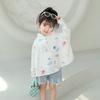 Ropa de protección solar de seda de hielo para niños de verano con diseño de oso, estilo coreano para niñas, ropa de protección solar UV, abrigo transpirable para protección solar al aire libre