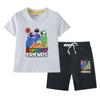 Ropa Infantil de Rainbow Friends para Niños y Niñas Traje de Verano Algodón Puro para Niños Verano Nuevo Camiseta de Manga Corta Shorts Conjunto de Dos Piezas