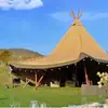 Chapéu de Aba Larga para Exterior Hotel Indiano Barraca Acampamento Lona Espessa Barraca de Voar Abrigo Solar Local de Acampamento Guarda-sol