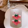 Grampo de Cabelo Bordado de Frutas Estilo Coreano para Crianças, Presilha de Tecido para Meninas, Presilha Lateral de Bebê, Grampo de Cereja, Acessório de Cabelo, Elástico de Cabelo de Uva
