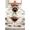 Estátua Dourada Branca do Deus da Riqueza para Decoração de Casa, Sala de Estar, Loja, Escritório, Atração de Riqueza e Ornamento de Cerimônia de Inauguração