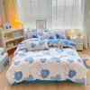 Novo Conjunto de Quatro Peças Estilo Chinês Cartoon Grau A para Mães e Bebês, Conjunto Simples de Três Peças para Cama de Dormitório, Capa de Edredom Individual Estilo Ins