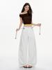Pantalones de Trabajo Blancos para Mujer, Nuevo Estilo Otoño, Corte Relajado, Pantalones con Dobladillo Curvo, Silueta Amplia, Pantalones Casuales Versátiles de Pierna Ancha hasta el Piso