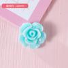 Rosa de resina de tamaño pequeño de 10-13 mm, flor pequeña, material de carcasa para teléfono móvil, accesorios creativos hechos a mano, decoración con pegamento crema