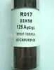 Suministro Fusible R017 Núcleo de Fusible Ro17 22*58 63A100A Fusible Tipo Tapa Cilíndrica Tubo Cerámico 125A