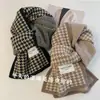 Bufanda Gruesa Estilo Coreano Otoño e Invierno Doble Cara Patrón de Espiga Versátil Ambiente Cálido Estudiante Simple Japonés y Coreano Calentador de Cuello a Cuadros