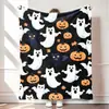 Manta de franela suave para Halloween, doble cara de terciopelo, transfronteriza, cómoda, cálida, para comercio electrónico, Amazon, popular, impresión digital
