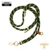 Cordón de alta gama original para teléfono móvil de 8 MM resistente para colgar en el cuello ajustable para exteriores anti-pérdida cuerda trenzada para muñeca dorada