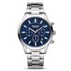 Reloj Megir genuino para hombre, de negocios, de moda, con correa de acero, cronógrafo, resistente al agua, luminoso, de cuarzo, modelo 2150
