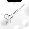Fábrica Personalizada Pet Tesouras Profissionais para Grooming Ferramenta Especial de Limpeza e Aparo Conjunto Prata Todo Aço Dente Reto Tesouras Curvas